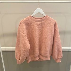 Cozy Pink Crew Neck Sweater